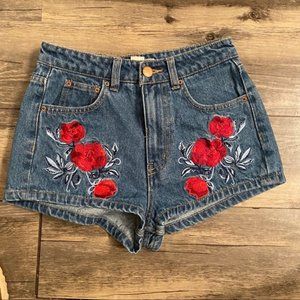 {H&M} Coachella Embroidered Shorts